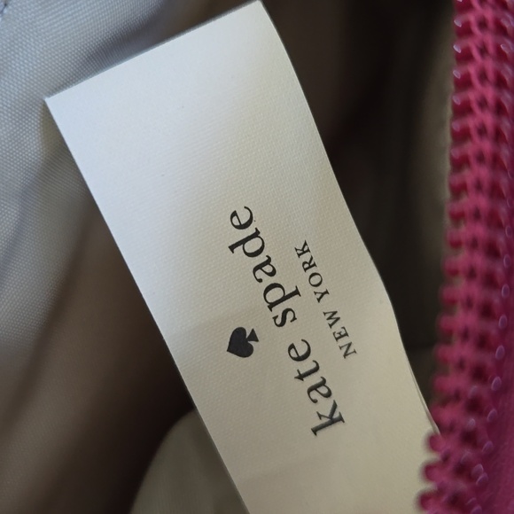 Never used KATE SPADE ♠️  Pouch bag Pink zipper top mini Pouch bag - Picture 6 of 12